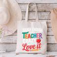 Tough Enough To Be A Teacher Crazy Enough To Love It Canvas Tote Bag, gift for family, gift for coworker