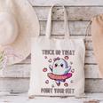 Trick Or Treat Point Your Feet Halloween Ghost Dance Teacher Canvas Tote Bag, gift for family, gift for coworker Trick Or Treat Point Your Feet Halloween Ghost Dance Teacher Canvas Tote Bag, gift for family, gift for coworker