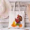 Turkey Reading Books Fall Thanksgiving Teacher Book Canvas Tote Bag, gift for family, gift for coworker