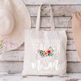 I Have Two Titles Teacher And Mom I Rock Them Both Floral Canvas Tote Bag, gift for family, gift for coworker I Have Two Titles Teacher And Mom I Rock Them Both Floral Canvas Tote Bag, gift for family, gift for coworker