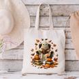 Vintage Ghost Book Reading Pumpkin Gothic Halloween Teachers Men Women Kids Canvas Tote Bag, gift for family, gift for coworker