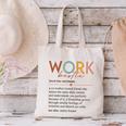 Vintage Work Bestie Definition Teachers Nurses Boss Women Canvas Tote Bag, gift for family, gift for coworker