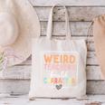 Weird Teachers Build Character Leopard Retro Teacher Canvas Tote Bag, gift for family, gift for coworker
