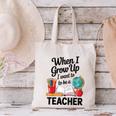 When I Grow Up I Want To Be Teacher Kids Canvas Tote Bag, gift for family, gift for coworker When I Grow Up I Want To Be Teacher Kids Canvas Tote Bag, gift for family, gift for coworker