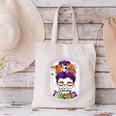 Witchy Teacher Halloween Messy Bun Teacher Bleached Canvas Tote Bag, gift for family, gift for coworker Witchy Teacher Halloween Messy Bun Teacher Bleached Canvas Tote Bag, gift for family, gift for coworker