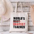 World's Best Okayest Teacher ACY025a For Men Women Canvas Tote Bag, gift for family, gift for coworker