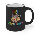 Art Is My Superpower Art Teacher Graphic Print Coffee Mug, trending gift