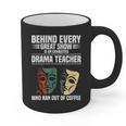 Theatre Teacher Drama Lover Theatre Mask Drama Teacher Graphic Print Coffee Mug, trending gift