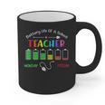 Battery Life Of A School Teacher Monday To Friday For Men Women Graphic Print Coffee Mug, trending gift Battery Life Of A School Teacher Monday To Friday For Men Women Graphic Print Coffee Mug, trending gift