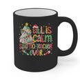 Book Tree All Is Calm Said No Teacher Ever Christmas Graphic Print Coffee Mug, trending gift