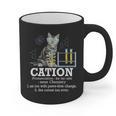 Cation Chemistry Humor Science Teacher Cat Pun Graphic Print Coffee Mug, Science Teacher Gifts, trending gift