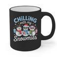 Chillin With My Snowmie Women Christmas Snowman Teacher Snow Graphic Print Coffee Mug, trending gift