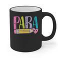 Colorful PARA Teacher Paraprofessional Cute Pencil Graphic Print Coffee Mug, trending gift