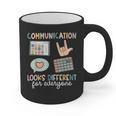 Communication Looks Different For Everyone SPED Teacher ASD Graphic Print Coffee Mug, trending gift Communication Looks Different For Everyone SPED Teacher ASD Graphic Print Coffee Mug, trending gift
