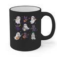 Cute Ghost Cat Playing Musical Halloween Music Teacher Graphic Print Coffee Mug, trending gift Cute Ghost Cat Playing Musical Halloween Music Teacher Graphic Print Coffee Mug, trending gift