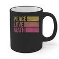 Cute Math Teacher Peace Love Math Graphic Print Coffee Mug, trending gift
