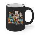 Everyone Communicates Differently Halloween SLP Sped Teacher Graphic Print Coffee Mug, trending gift Everyone Communicates Differently Halloween SLP Sped Teacher Graphic Print Coffee Mug, trending gift
