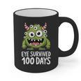 Eye Survived 100 Days Of School Monster Lover Teacher Kids Graphic Print Coffee Mug, trending gift Eye Survived 100 Days Of School Monster Lover Teacher Kids Graphic Print Coffee Mug, trending gift