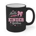 First Day Of School Teacher Girl Coquette Hello Kindergarten Graphic Print Coffee Mug, trending gift