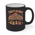 First Grade Crew Thanksgiving Fall Teacher 1st Grade Team Graphic Print Coffee Mug, First Grade Teacher Gifts, trending gift