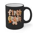 First Grade Fall Floral Coquette Bow Teachers Students Graphic Print Coffee Mug, First Grade Teacher Gifts, trending gift