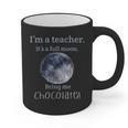 Full Moon Teacher Humor For Men Women Girls Kids Graphic Print Coffee Mug, trending gift