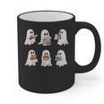 Ghost Reading Books Teacher Halloween Librarian Cute Boook Graphic Print Coffee Mug, trending gift