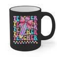 Groovy Teacher Cute Coquette Bow Flower Retro Back To School Graphic Print Coffee Mug, Groovy Teacher Gifts, trending gift Groovy Teacher Cute Coquette Bow Flower Retro Back To School Graphic Print Coffee Mug, Groovy Teacher Gifts, trending gift