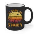 Halloween Costume Teacher Love Brains Zombie Graphic Print Coffee Mug, trending gift Halloween Costume Teacher Love Brains Zombie Graphic Print Coffee Mug, trending gift