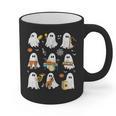Halloween Ghost Playing Musical Instruments Music Teacher Graphic Print Coffee Mug, trending gift Halloween Ghost Playing Musical Instruments Music Teacher Graphic Print Coffee Mug, trending gift