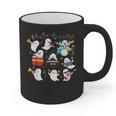 Halloween Music Teacher Ghost Playing Musical Instruments Graphic Print Coffee Mug, trending gift