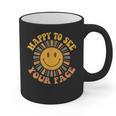 Happy To See Your Face Retro Happy Teacher Back To School Graphic Print Coffee Mug, trending gift Happy To See Your Face Retro Happy Teacher Back To School Graphic Print Coffee Mug, trending gift