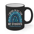 Happy Teacher I Wear Blue For My Students Autism Awareness Graphic Print Coffee Mug, trending gift Happy Teacher I Wear Blue For My Students Autism Awareness Graphic Print Coffee Mug, trending gift