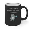 I'm Silently Correcting Your Grammar Sarcastic Teacher For Men Women Kids Graphic Print Coffee Mug, trending gift I'm Silently Correcting Your Grammar Sarcastic Teacher For Men Women Kids Graphic Print Coffee Mug, trending gift
