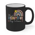 It's A Beautiful Day To Learn Cute Rainbow Boho Teacher Graphic Print Coffee Mug, trending gift It's A Beautiful Day To Learn Cute Rainbow Boho Teacher Graphic Print Coffee Mug, trending gift