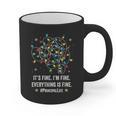 It's Fine I'm Fine Christmas Light Principal Teacher Xmas Men Women Graphic Print Coffee Mug, trending gift