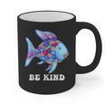 Be Kind Rainbow Fish Teacher Life Teaching Back To School Graphic Print Coffee Mug, trending gift