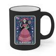 La Maestra Halloween Mexican Bingo Card Teacher Lottery Card Graphic Print Coffee Mug, trending gift