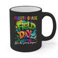 Let The Games Begin Fourth Grade Field Day 2025 Teacher Kid Graphic Print Coffee Mug, trending gift