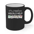 Life Happens Visuals Help Special Education Teacher Aide Graphic Print Coffee Mug, trending gift Life Happens Visuals Help Special Education Teacher Aide Graphic Print Coffee Mug, trending gift