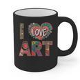 I Love Art Artist Painter Colorful Painting Art Teacher Graphic Print Coffee Mug, trending gift