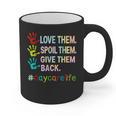 Love Daycare Provider Childcare Teacher Tie Dye Graphic Print Coffee Mug, trending gift