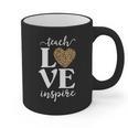 Love Leopard Print Teacher Cheetah School Inspire Teach Graphic Print Coffee Mug, trending gift