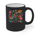 Maestra Flowers Spanish Teacher Cinco De Mayo Graphic Print Coffee Mug, trending gift