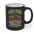 Middle School English Teacher Halloween Costume For Men Women Graphic Print Coffee Mug, English Teacher Gifts, trending gift Middle School English Teacher Halloween Costume For Men Women Graphic Print Coffee Mug, English Teacher Gifts, trending gift