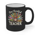 One Thankful Teacher Cute Thanksgiving Turkey School Graphic Print Coffee Mug, trending gift One Thankful Teacher Cute Thanksgiving Turkey School Graphic Print Coffee Mug, trending gift