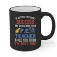 PE Teacher Succeed Sport Teacher School Fitness Gym Class Men Women Graphic Print Coffee Mug, Pe Teacher Gifts, trending gift