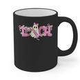 Pink Ghost Teach Halloween Teacher In Spooky Season Graphic Print Coffee Mug, trending gift Pink Ghost Teach Halloween Teacher In Spooky Season Graphic Print Coffee Mug, trending gift