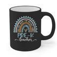Pre-K Teacher Leopard Boho Rainbow Back To School Graphic Print Coffee Mug, trending gift Pre-K Teacher Leopard Boho Rainbow Back To School Graphic Print Coffee Mug, trending gift