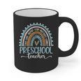 Preschool Teacher Leopard Boho Rainbow Back To School Graphic Print Coffee Mug, trending gift